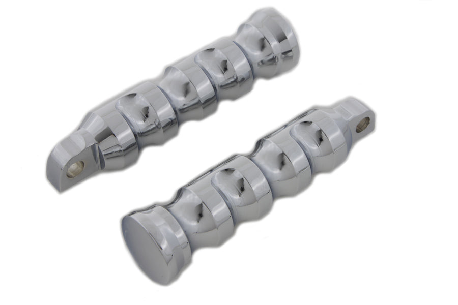 27-0718 - Chrome Contour Grooved Footpeg Set by Wyatt Gatling