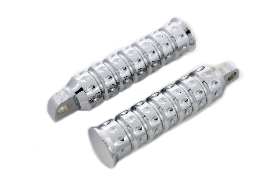 27-0719 - Chrome Micro Grooved Footpeg Set by Wyatt Gatling