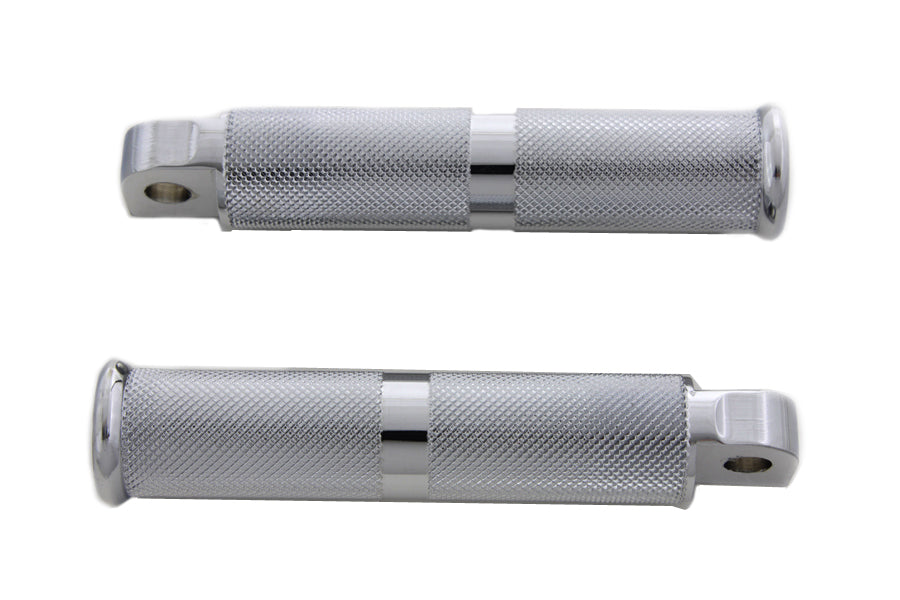 27-0724 - Chrome Hollow Knurled Footpeg Set by Wyatt Gatling