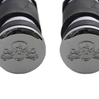 27-0726 - Chrome Banded Skull End Footpeg Set by Wyatt Gatling