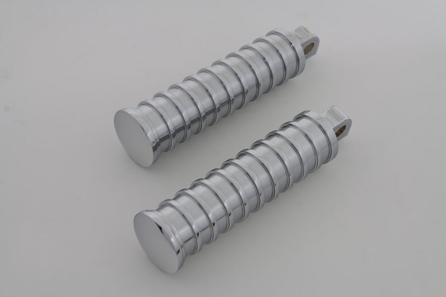 27-0729 - Chrome Light Grooves Footpeg Set by Wyatt Gatling