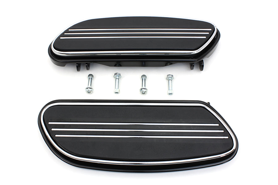 27-0748 - Driver Black Footboard Set by V-Twin