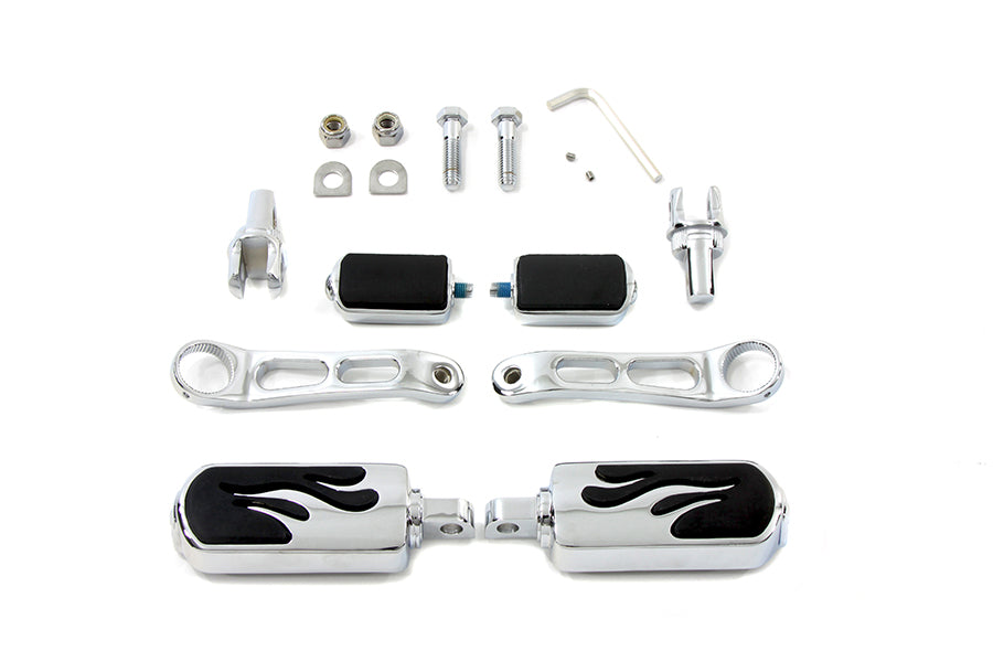 27-0797 - Flame Style Heel Rest and Footpeg Kit by V-Twin