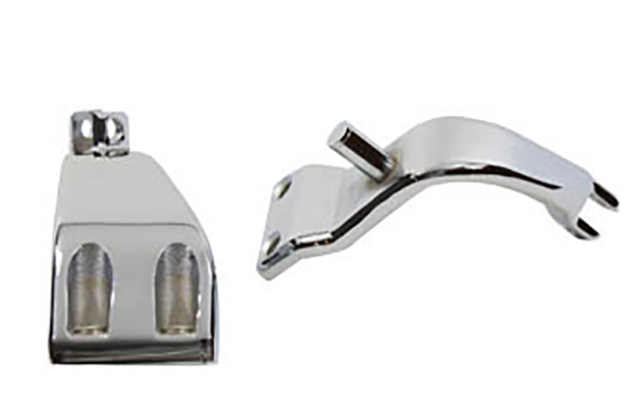 27-0804 - Chrome Driver Footpeg Mount Set by V-Twin