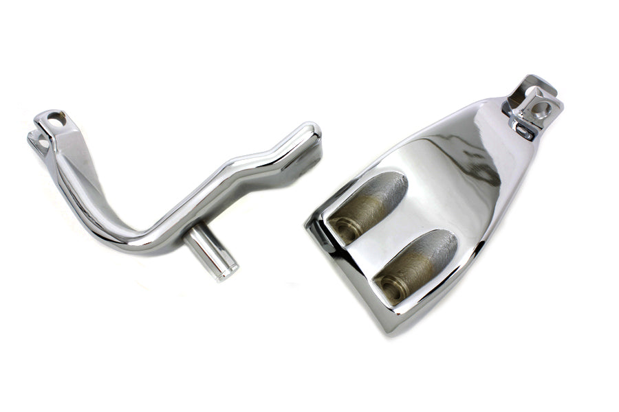 27-0804 - Chrome Driver Footpeg Mount Set by V-Twin