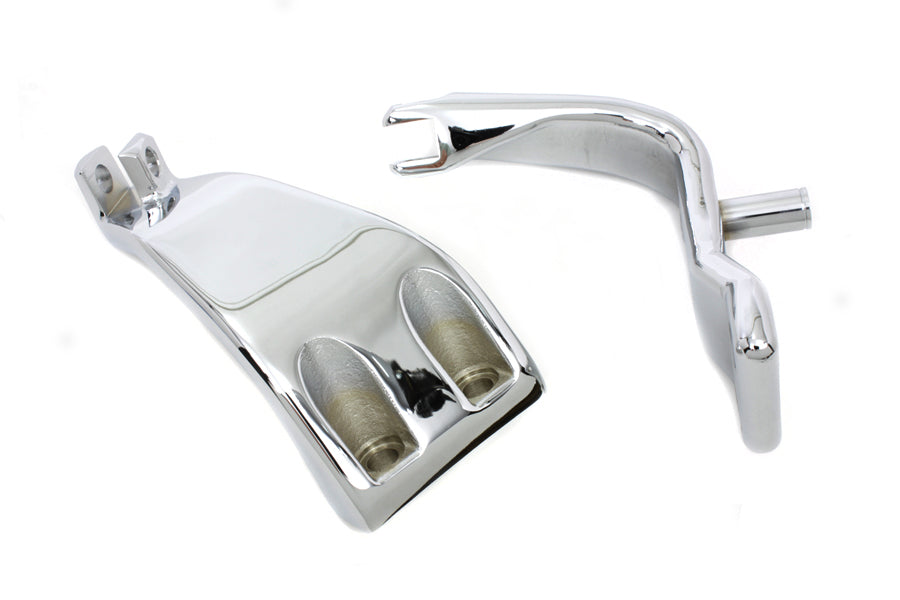 27-0804 - Chrome Driver Footpeg Mount Set by V-Twin