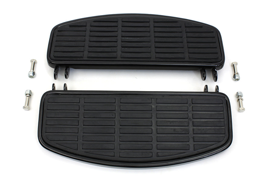 27-0826 - Driver Black 'D' Shape Footboard Set by V-Twin