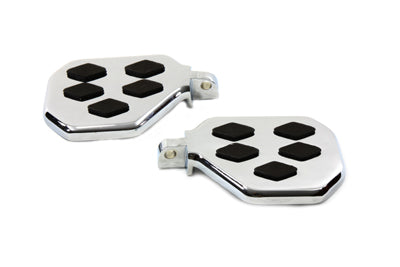 27-0882 - Chrome Mini Footboard Set with Diamond Design by Wyatt Gatling