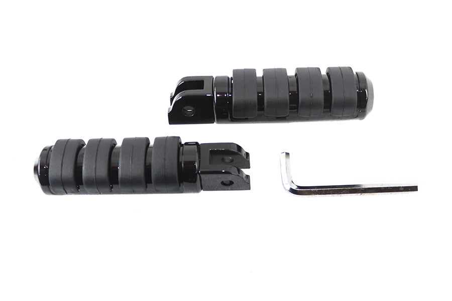 27-0887 - Driver ISO Footpeg Set Black by V-Twin
