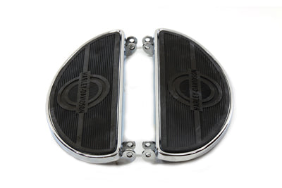 27-0900 - Driver Chrome Footboard Set with Logo by V-Twin