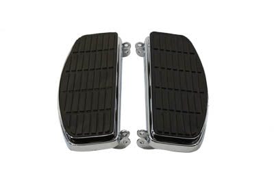 27-0903 - Driver Chrome 'D' Shape Footboard Set by V-Twin