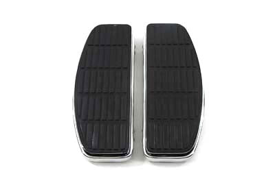 27-0906 - Driver Chrome 'D' Shape Footboard Set by V-Twin