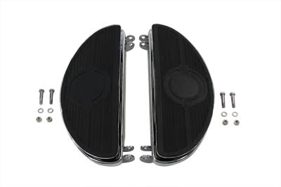 27-0927 - Driver Vintage Footboard Set with Bullseye Pattern by V-Twin