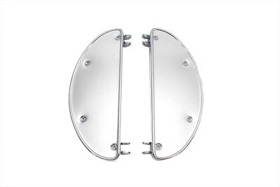 27-0943 - Half Moon Footboard Set Chrome by V-Twin