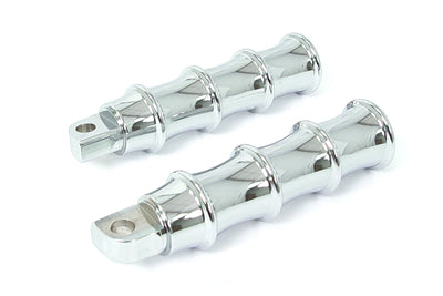 27-0971 - Chrome Tribal Style Footpeg Set by Wyatt Gatling