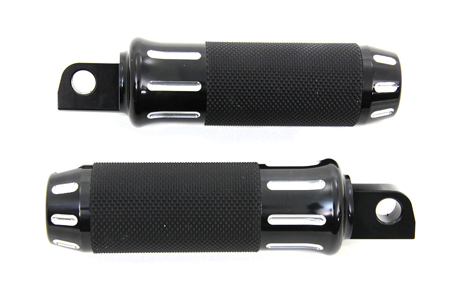 27-1009 - Black Cobra Style Footpeg Set by Wyatt Gatling