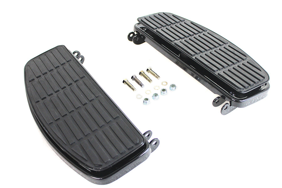 27-1023 - Driver Black 'D' Shape Footboard Set by V-Twin
