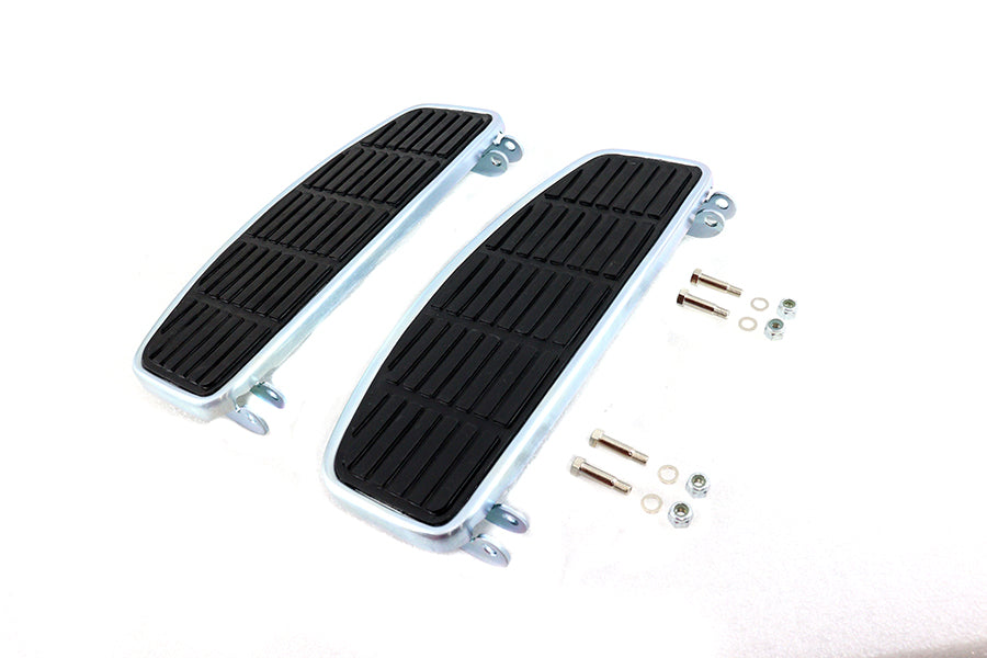 27-1048 - Driver Zinc 'D' Shape Footboard Set by V-Twin