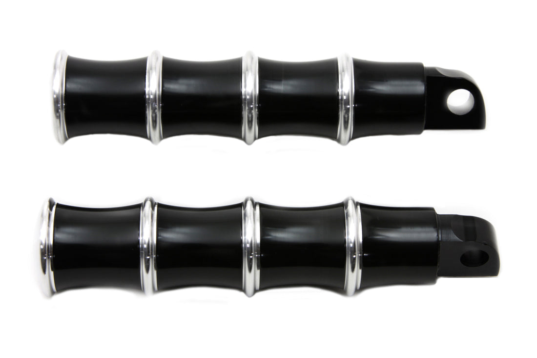 27-1061 - Black Tribal Style Footpeg Set by Wyatt Gatling