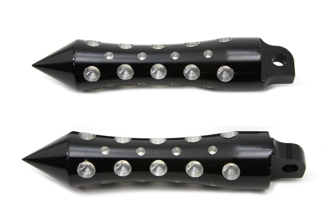 27-1064 - Black Agostinni Spike Style Footpeg Set by Wyatt Gatling