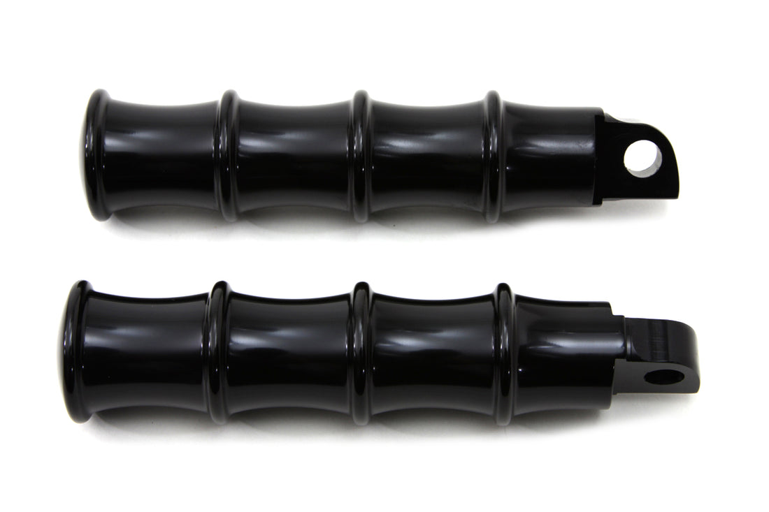 27-1066 - Black Tribal Style Footpeg Set by Wyatt Gatling