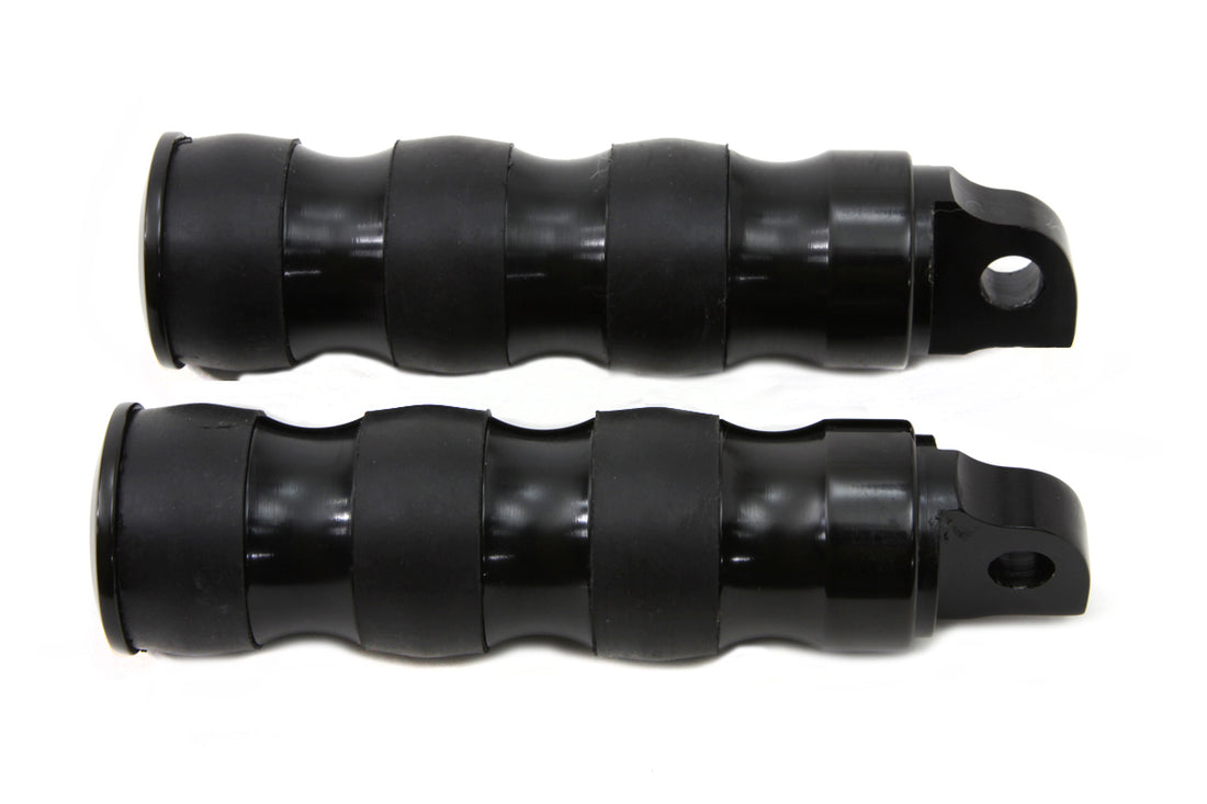 27-1074 - Black Three Band Style Footpeg Set by Wyatt Gatling