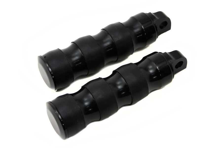 27-1074 - Black Three Band Style Footpeg Set by Wyatt Gatling