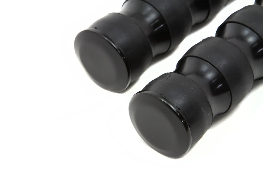 27-1074 - Black Three Band Style Footpeg Set by Wyatt Gatling