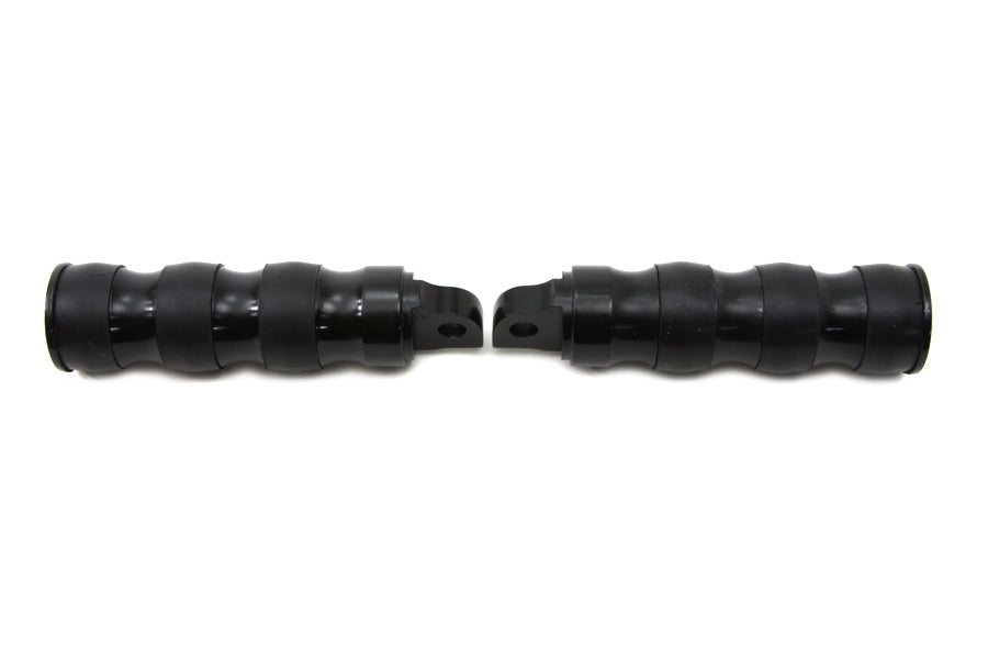 27-1074 - Black Three Band Style Footpeg Set by Wyatt Gatling