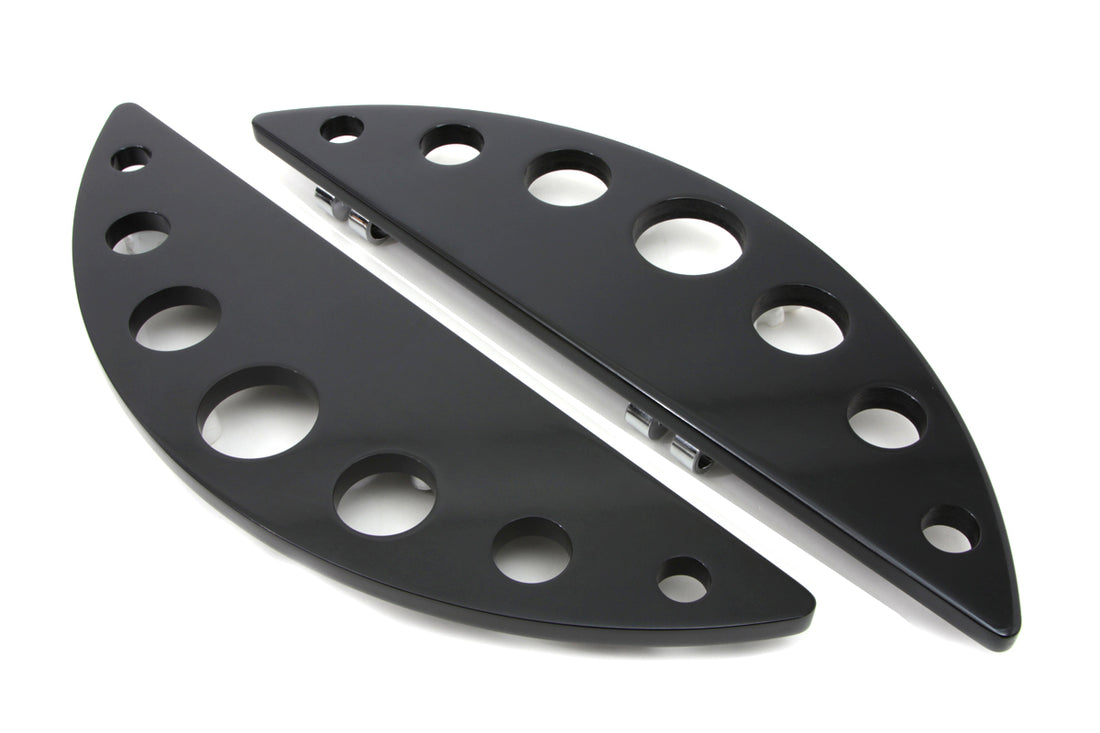 27-1078 - Driver Black Half Moon Footboard Set With Holes by Wyatt Gatling
