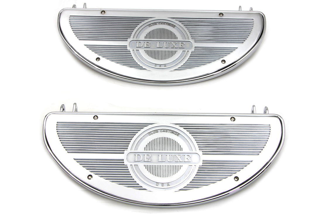 27-1535 - Chrome Replica Driver Half Moon Footboard Set by V-Twin