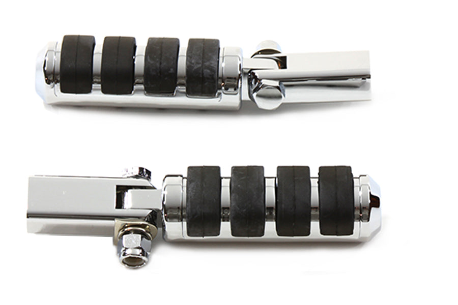 27-1687 - Passenger Footpeg Set Soft Paw Chrome by V-Twin