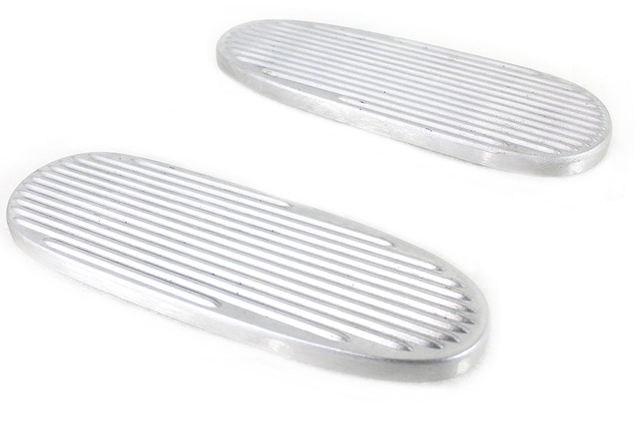 27-1773 - Ribbed Polished Footboard Set by V-Twin