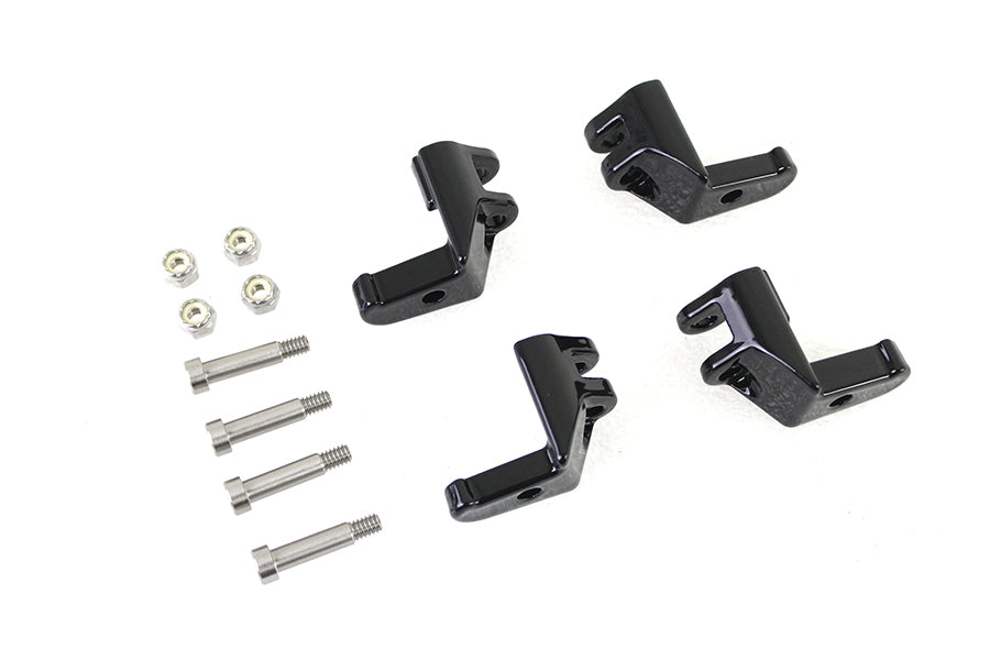 27-1780 - Driver Footboard Relocator Kit Black by V-Twin