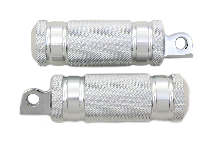 27-2103 - Silver Knurled Four Grooved Footpeg Set by Wyatt Gatling