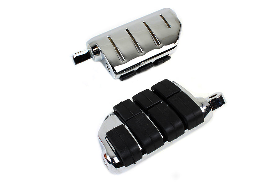 27-2107 - Chrome Double Wide Lions Paw Footpeg Set by Wyatt Gatling