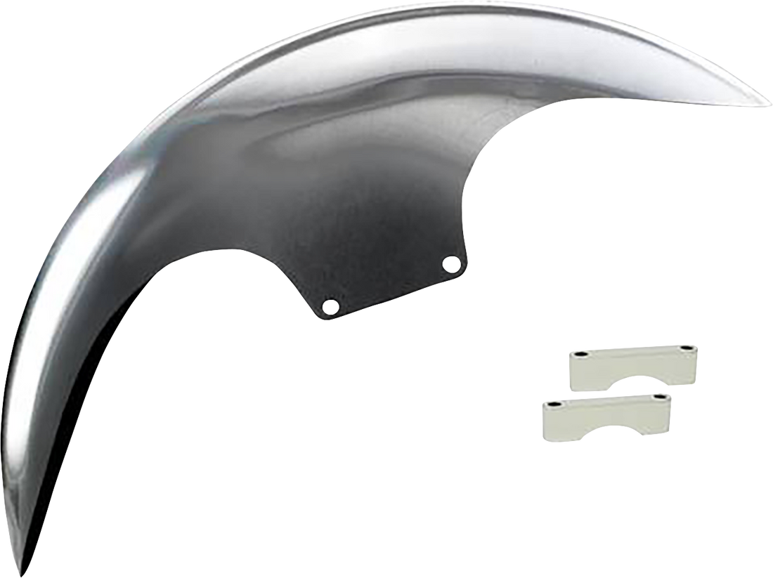 PAUL YAFFE BAGGER NATION Cafe Front Fender - 21" - Chrome Spacers PYO:CAFE-21-13E-C