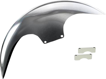 PAUL YAFFE BAGGER NATION Cafe Front Fender - 21" - Chrome Spacers PYO:CAFE-21-13E-C