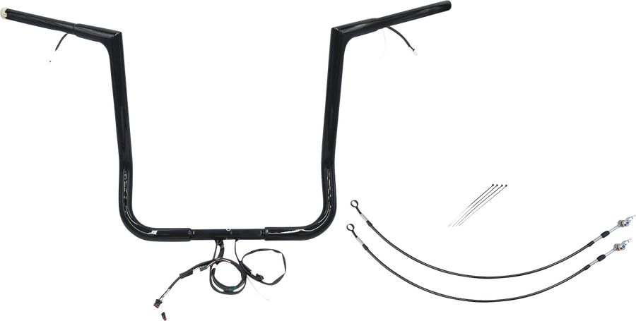 FAT BAGGERS INC. Handlebar Kit - Flat Top - 16" - Black 702216-B