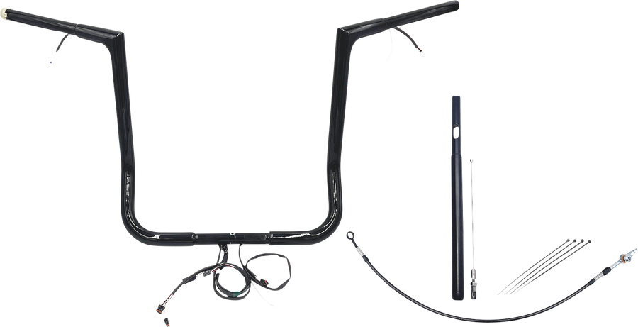 FAT BAGGERS INC. Handlebar Kit - Flat Top - 16" - Black 712016-B