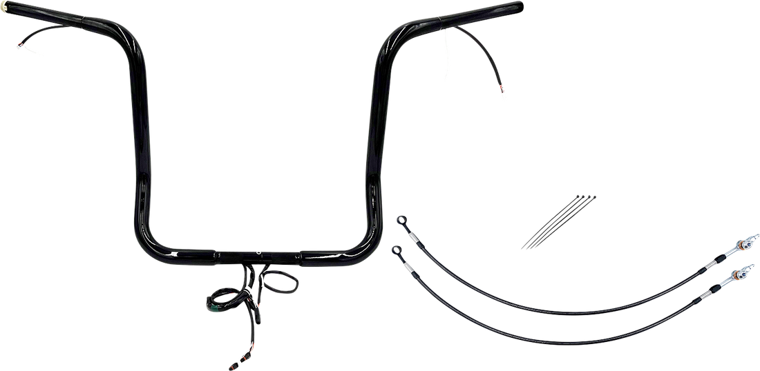 FAT BAGGERS INC. Handlebar Kit - Pointed Top - 16" - Black 902216-B