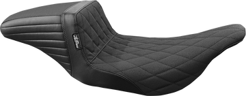 LE PERA Kickflip Seat - Double Diamond - Black - FL '97-'07 LH-597DD