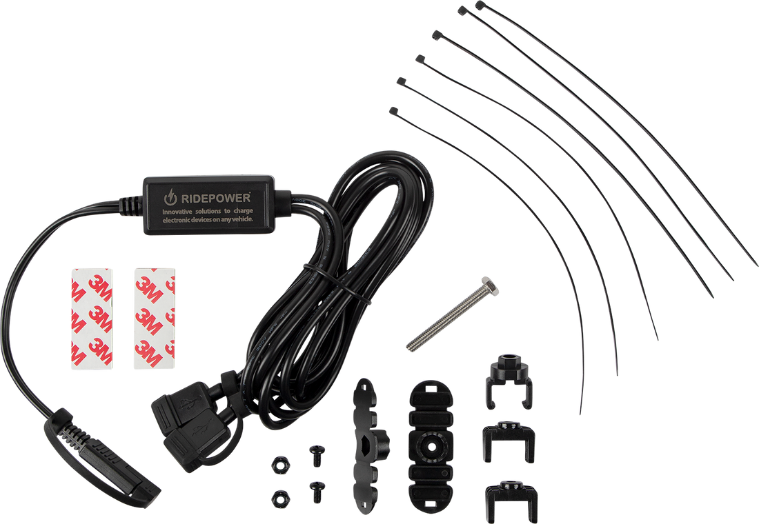 RIDEPOWER SAE to Two USB Port Cable - Dual Port Charging - Split Cable - 65" RPSAE2USB65
