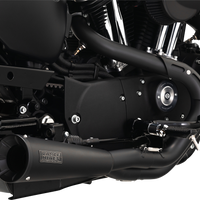 VANCE & HINES Upsweep 2-into-1 Exhaust System - Stainless Steel - Black 47627