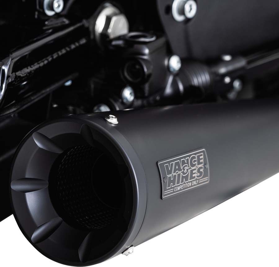 VANCE & HINES Upsweep 2-into-1 Exhaust System - Stainless Steel - Black 47627