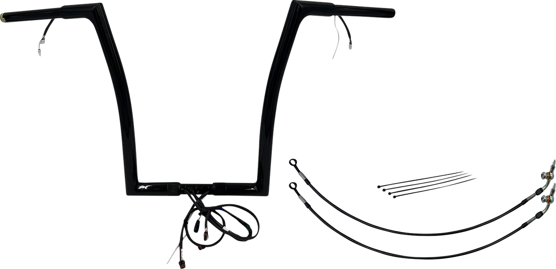 FAT BAGGERS INC. Handlebar Kit - Flat Top - 16" - Black 701916-B