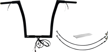 FAT BAGGERS INC. Handlebar Kit - Flat Top - 16" - Black 701916-B