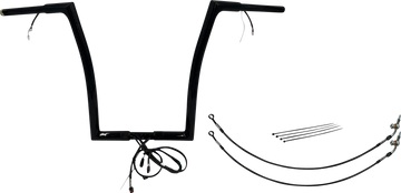 FAT BAGGERS INC. Handlebar Kit - Flat Top - 16" - Black 702916-B