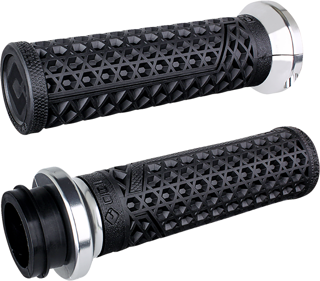 ODI Vans Harley Davidson Grips - TBW - Black/Silver V31VHTWB-S
