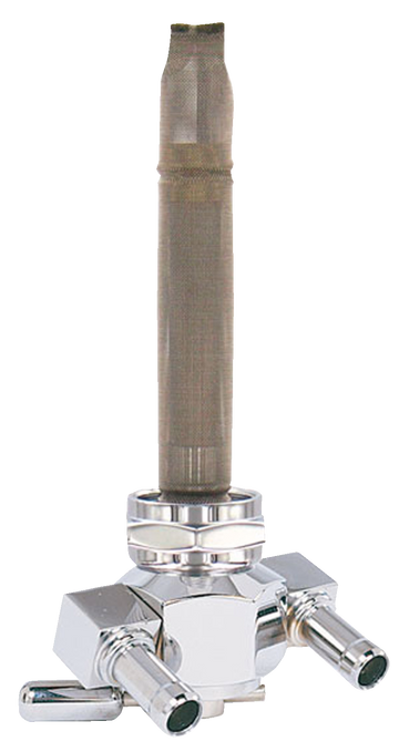 PINGEL Fuel Valve - 22 mm - Hex - 90? - Chrome 3311-D-CH